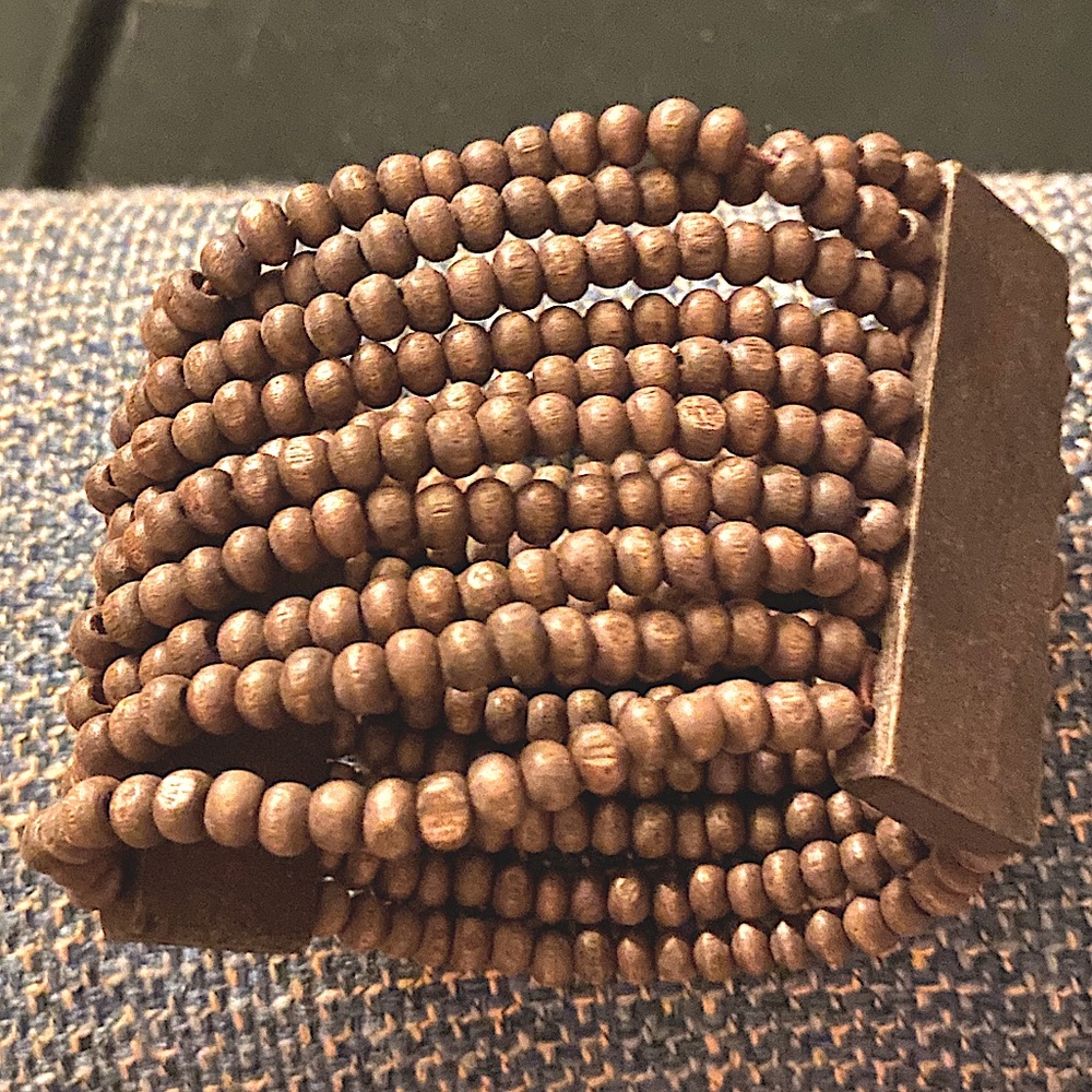 American Eagle Outfitters Brown Boho Beaded Stretch Bracelet